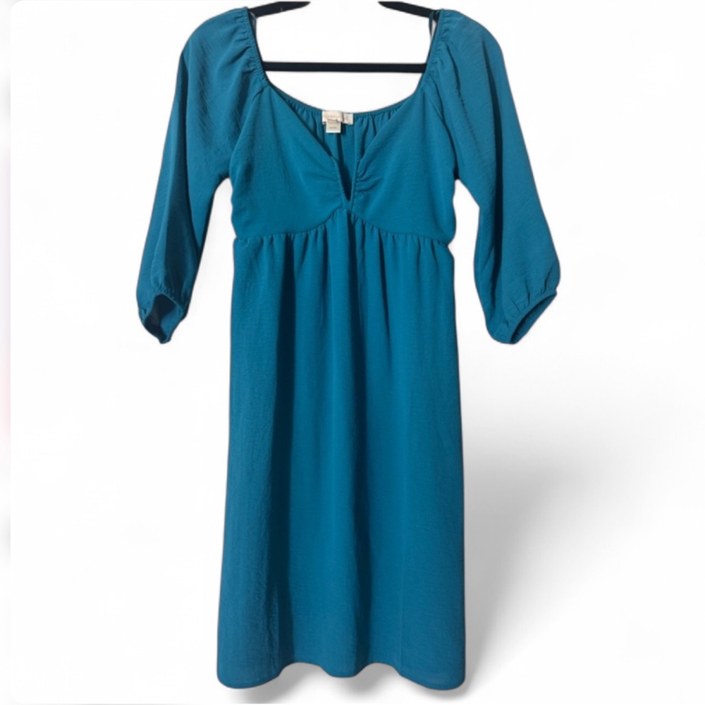 Monteau chiffon dress teal